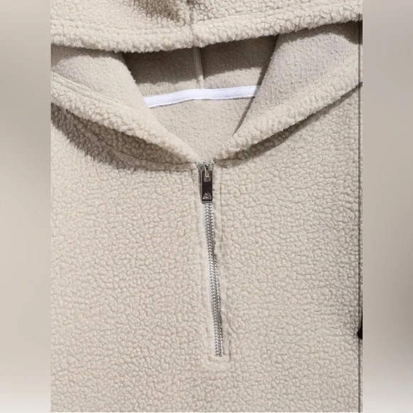 ZAFUL Men Aztec Tribal Quarter Zip Drawstring Fluffy Kangaroo Pocket Hoodie 2XL - Picture 5 of 6